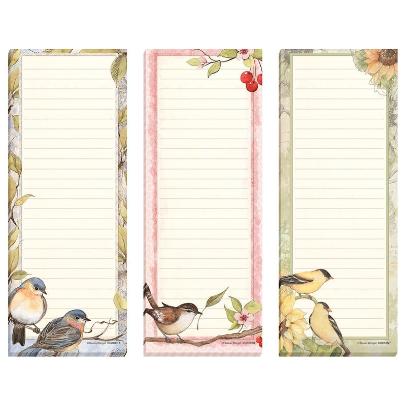 Current Seasonal Birds Magnetic Notepad Set â€“ Set of 12 Mini Memo Pads, 12 Designs, 30-Sheet Pads, 2Â½ x 6Â½ Inches, Shopping List, To-Do Notes, Printed in The USA - Image 2